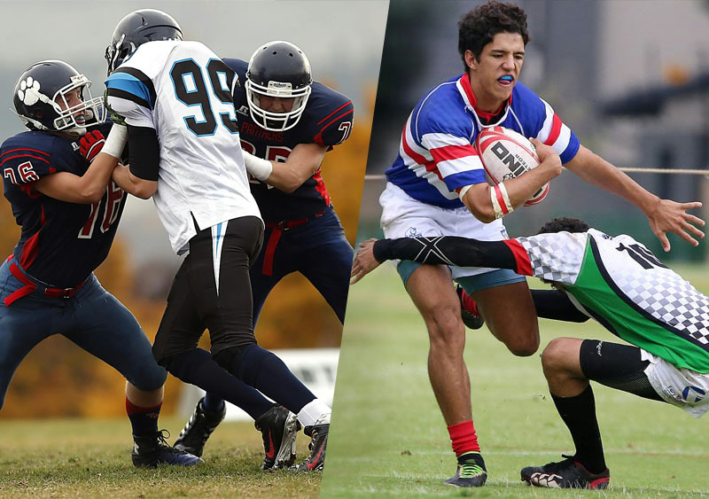 Amercan Football vs Rugby Tackling